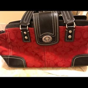 Coach red classic purse